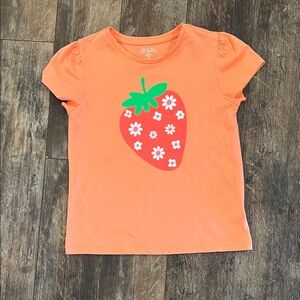 365 Kids Bright Orange Strawberry Tee